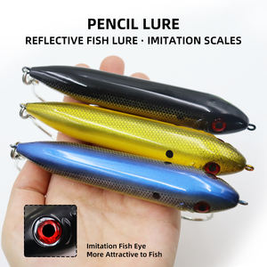 KOMCAMCIS Nouveau LE-001 Leurre flottant réaliste de type crayon de 5 pouces avec hameçon 8095 pour la pêche au <span class=keywords><strong>silure</strong></span> et au black-bass en eau douce et salée - Product Image 5