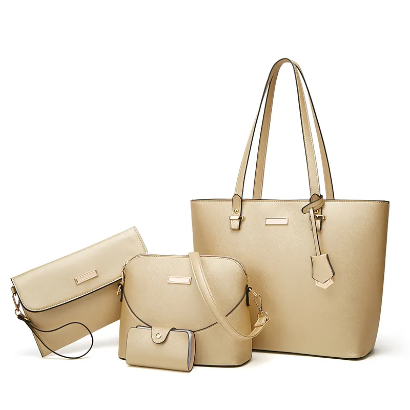 EG845 New collection womens purses ladies hand bag set handbags 4 pcs