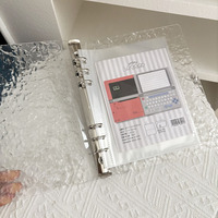 Kpop Acryl-Sammelmappe mit 6 Ringen, Loseblatt-Hardcover, Wasserwellen-Design, Fan-Idol-Album, Star-Sammelbuch für DIY