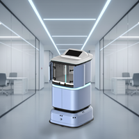 Robot de livraison modulaire 4-en-1 intelligent pour hôtels, avec capacité de charge de 40 kg, idéal pour bureaux, écoles et centres commerciaux