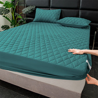Protège-Matelas Imperméable Matelassé 100% Anti-Punaises de Lit, Motif Losanges, Housse Ajustée pour Lit Simple
