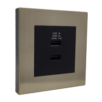 Meilleure vente 2022 chargeur de téléphone portable 86mm * 86mm double 100-240V chargeur USB Smart Wall Power 2 prise USB