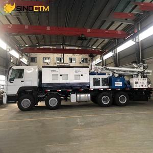Howo Vrachtwagen Gemonteerd Booreiland 500M Diepte 300Mm Diameter Roterende 50kw Dieselmotor Hydraulische Waterput Boorinstallatie - Product Image 1