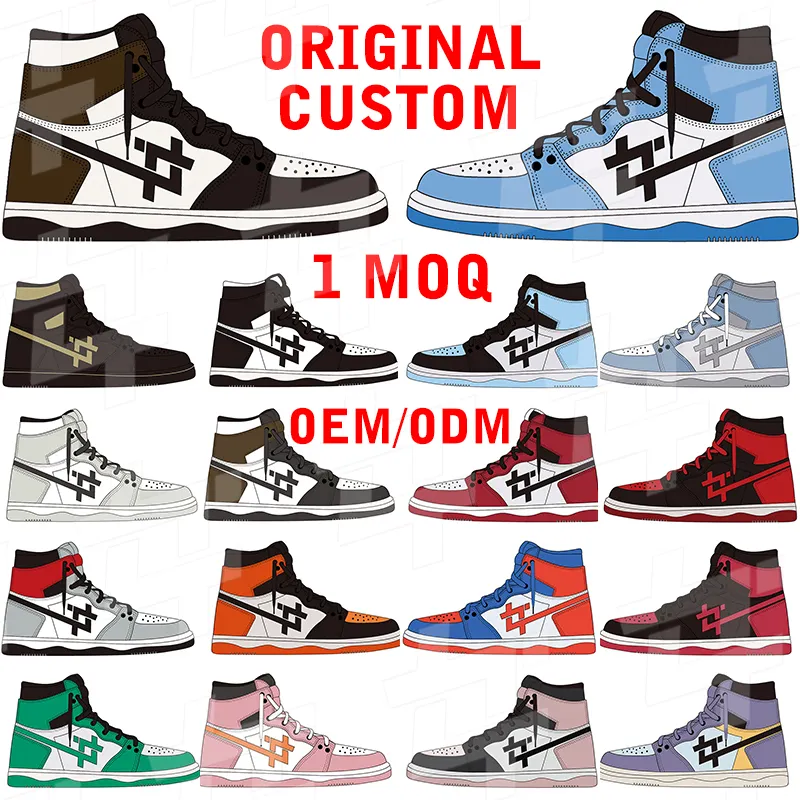 Custom new design Fashion Men's Sport Shoes Sneakers Men Basketball Shoes Brand retro 1 OEM ODM custom make shoes