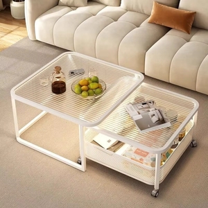 Mesa Auxiliar para Sofá, Mesa <span class=keywords><strong>de</strong></span> <span class=keywords><strong>Centro</strong></span> <span class=keywords><strong>de</strong></span> Vidrio <span class=keywords><strong>de</strong></span> Lujo para Sala <span class=keywords><strong>de</strong></span> Estar - Product Image 4