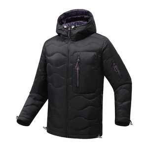 <span class=keywords><strong>Doudoune</strong></span> à capuche matelassée unisexe pour homme et <span class=keywords><strong>femme</strong></span>, veste <span class=keywords><strong>chaude</strong></span> d'hiver zippée pour sports de plein air, vêtements de travail et streetwear - Product Image 2