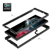 Coque de téléphone antichoc avec pare-chocs pour Samsung Galaxy A22 A52 S22 S23 Plus A17, cadre TPU+PC, design sportif, protection transparente