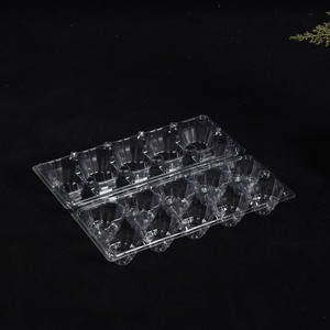 10 lớn trong suốt Pet nhựa khay trứng dùng một lần Hộp trứng để lưu trữ - Product Image 1
