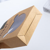 Caja de Cartón Kraft Personalizada para Juguetes Pequeños de Bebé, Estuche para Teléfono, Auriculares, Chocolate, con Ventana Transparente