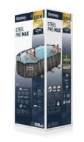 Piscine hors sol ovale Bestway 5611SE avec structure en acier, 6,10 m x 3,66 m x 1,22 m