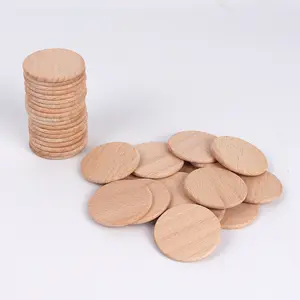 Custom Wholesale Mini Size 25mm DIY Round Wood Disc