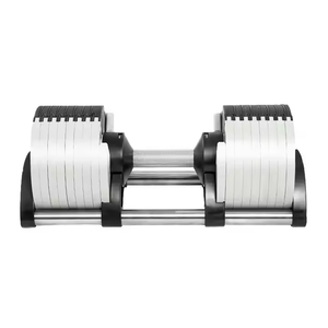 Juego de mancuernas ajustables para musculación, equipo de fitness, pesas de gimnasio en colorido diseño personalizado hecho de plástico de acero - Product Image 2