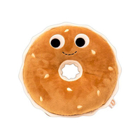 Mascotte personnalisée en forme de beignet pour bébé, 100 pièces, porte-clés en peluche pour la saison des fêtes, jouet en peluche tricoté sur mesure, coussin en peluche
