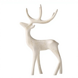 Escultura de Reno Moderna de Acrílico Blanco Hecha a Mano, Ecológica, de Alta Calidad, Centro de Mesa Decorativo para Bodas al Aire Libre y Navidad - Product Image 4