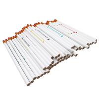 Personnalisé 7,5 pouces # 2 crayons blancs HB 2B avec impression de slogan positif par estampage à chaud pour l'école, le bureau et la maison, lot de 8 crayons