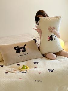 Juego de Ropa de Cama <span class=keywords><strong>Infantil</strong></span> de Invierno de 4 Piezas de Alta Calidad, con Diseño de Dibujos Animados de Animales, Suave, Grueso y Esponjoso, con Bordado y Cuentas, Suave como la Leche - Product Image 2