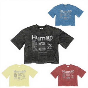 T-shirt Streetwear 100% Coton Haute Qualité, Coupe Oversize, Manches Courtes, Grammage Lourd 200-300 g/m², Vintage, Impression DTG Personnalisée Anti-Boulochage - Product Image 1