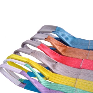 Sangle de levage synthétique à double boucle grise 7:1 120 mm 4000 kg, faible élongation, sangle de levage, matériau en sangle de polyester, CE GS - Product Image 2