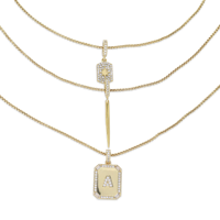 Haute Qualité Lettre En Acier Inoxydable Personnalisé Designer Nom Pendentif Collier Bijoux pour Couple Saint Valentin Cadeau