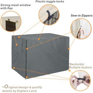 Housse de chenil pour chien Sanan, imperméable, anti-poussière, durable, en Oxford, housse de <span class=keywords><strong>cage</strong></span> pour chien pliable, lavable, pour l'extérieur - Product Image 5
