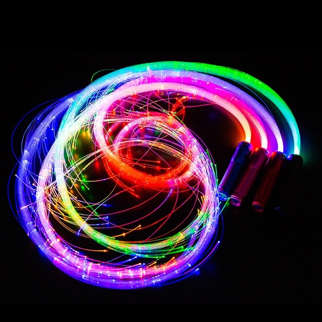 Fiber Optic Dancing Whip LED RGB 360 Swivel Twinkle Super Bright Light Toy for Parties, Bar, Light Shows, EDM Music Festivals