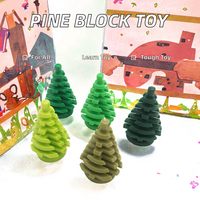 Bloques de Construcción de Árbol de Navidad 4x4x6 2/3, Juguete Educativo de Construcción DIY, Bloques de Plástico para Armar un Árbol de Pino