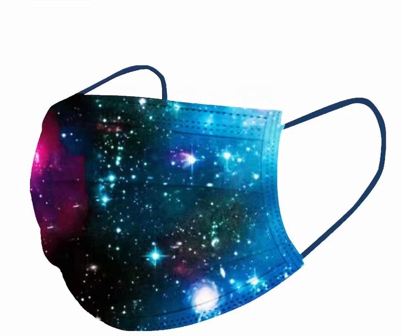 Радуга Цветные Одноразовые «вареный» Детская футболка с принтом масок маски «вареный» 3 слоя защитная маска для лица Красочные