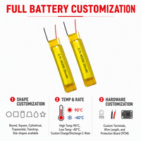 Batterie Li-polymère rechargeable personnalisée 60400 45250 45mAh 35mAh 3.7v pour montre intelligente, casque Bluetooth, appareils médicaux