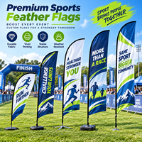 Drapeau de plage extérieur personnalisé OEM, bannière publicitaire commerciale pour la promotion de la marque, les activités publiques et les festivals