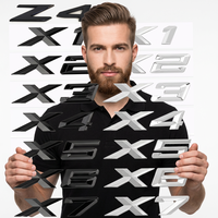 Autocollants de voiture avec lettres X1 X2 X3 X4 X5 X6 X7 pour BMW Série X GT, logo numérique arrière, étiquettes décoratives, accessoires