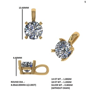 Colgante de Diamante de Laboratorio de Lujo, Elaborado en Plata, Perfecto para Coleccionistas de Joyería, Ocasiones Especiales o Regalos Personalizados - Product Image 5