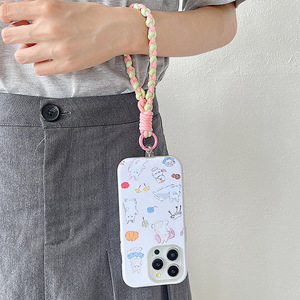 Dragonne de téléphone en corde torsadée en polyester, courte, anti-perte et anti-chute, universelle, avec fonction de suspension décorative, pour téléphone portable tendance - Product Image 4