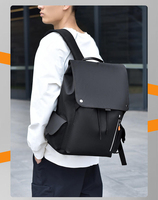 Sac à dos pour ordinateur portable en tissu Oxford léger, grande capacité, imperméable, avec fermeture éclair, impression de logo personnalisable pour étudiants et voyageurs