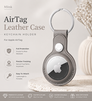 Porte-clés en cuir PU personnalisé avec logo pour AirTag, étui pour traceur Apple AirTag, collier pour animaux de compagnie, accessoires de bagages