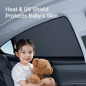 Pare-<span class=keywords><strong>soleil</strong></span> magnétique pour vitres latérales de voiture, épais, avec colle noire isolante, protection <span class=keywords><strong>UV</strong></span>, rideaux de fenêtre auto universels, pare-<span class=keywords><strong>soleil</strong></span> pliable - Product Image 5