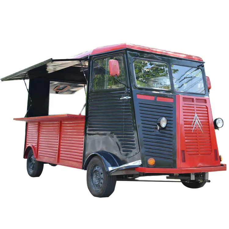 Outdoor mobile bbq smoker food truck / vintage food truck with smoker and grill