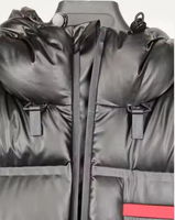 Veste en duvet à capuche lisse pour homme de marque haut de gamme, veste d'extérieur coupe-vent, logo OME personnalisable sur la poitrine