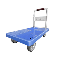 Chariot à plateaux pliable à quatre roues 110*65 Load King 750 kg, outils industriels, construction en acier portable, silencieux, chariot de courses