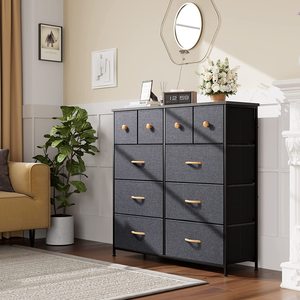 Armoire de rangement pour meubles en bois, table à 10 tiroirs, <span class=keywords><strong>commode</strong></span> en rotin et bois blanc, pour chambre à coucher, ensemble de vêtements - Product Image 6
