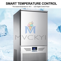 Mvckyi Équipement de congélation à 10 plateaux Refroidisseur commercial de crème glacée Gelato Congélateur à pression à prix d'usine pour boulangerie Boulette Boutique