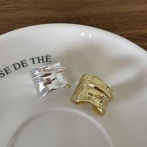 Gioielli di moda 925 argento pesante anello largo per le donne o gli uomini 18K placcato in oro 925 argento sterling anelli regolabili aperti all'ingrosso - Product Image 4