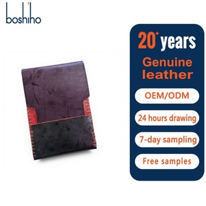 Boshiho Cowhide Vintage Genuine Leather Front Pocket <b>Slim</b> Bifold <b>Cards</b> <b>Holder</b> Wallet <b>Slim</b> RFID Leather Wallet - Product Image 1