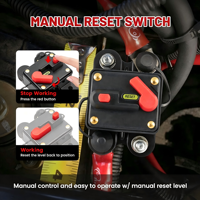 Interruptor de Circuito para Auto de 60A, 12V-48V DC, para Motor de Arrastre, Marino, ATV, Remolque, Audio, Radio, Sistema Solar, Protección