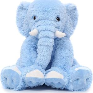 Peluche elefante morbido da 19 pollici per ragazze ragazzi cuscino avvolgente di grandi dimensioni rosa blu grigio elefante gigante peluche - Product Image 5