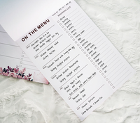 Plan de comidas Lista de compras Menú semanal Lista de comestibles magnética personalizable Bloc de notas Imán de nevera Bloc de notas