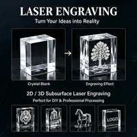 Ventes en gros de cristaux K9 vierges, formes multiples pour gravure laser 3D, cadeaux personnalisés, souvenirs DIY