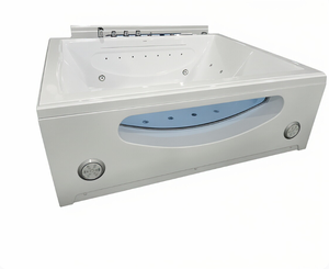 Baignoire de Luxe Pinecone Simple/Double avec Rideau d'Eau et Cascade pour Hôtel et Maison, Style Américain, en Acrylique, Thermostatique, avec Fonction <span class=keywords><strong>Surf</strong></span> - Product Image 5