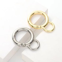 Mousquetons Ronds Clips Mousquetons avec Oeillet Pivotant En Alliage De Zinc Ressort Porte O Anneaux Boucles DIY Accessoire