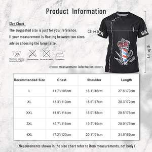 T-shirt de salon de coiffure avec LOGO personnalisé, salon de coiffure professionnel, salon de coiffure à la vieille école, uniforme de barbier, t-shirts pour hommes - Product Image 5