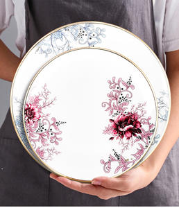 Ensemble de vaisselle rétro occidentale en céramique créative, assiettes à dîner, à dessert et à steak, style rétro chinois bleu et blanc, vente en gros - Product Image 6